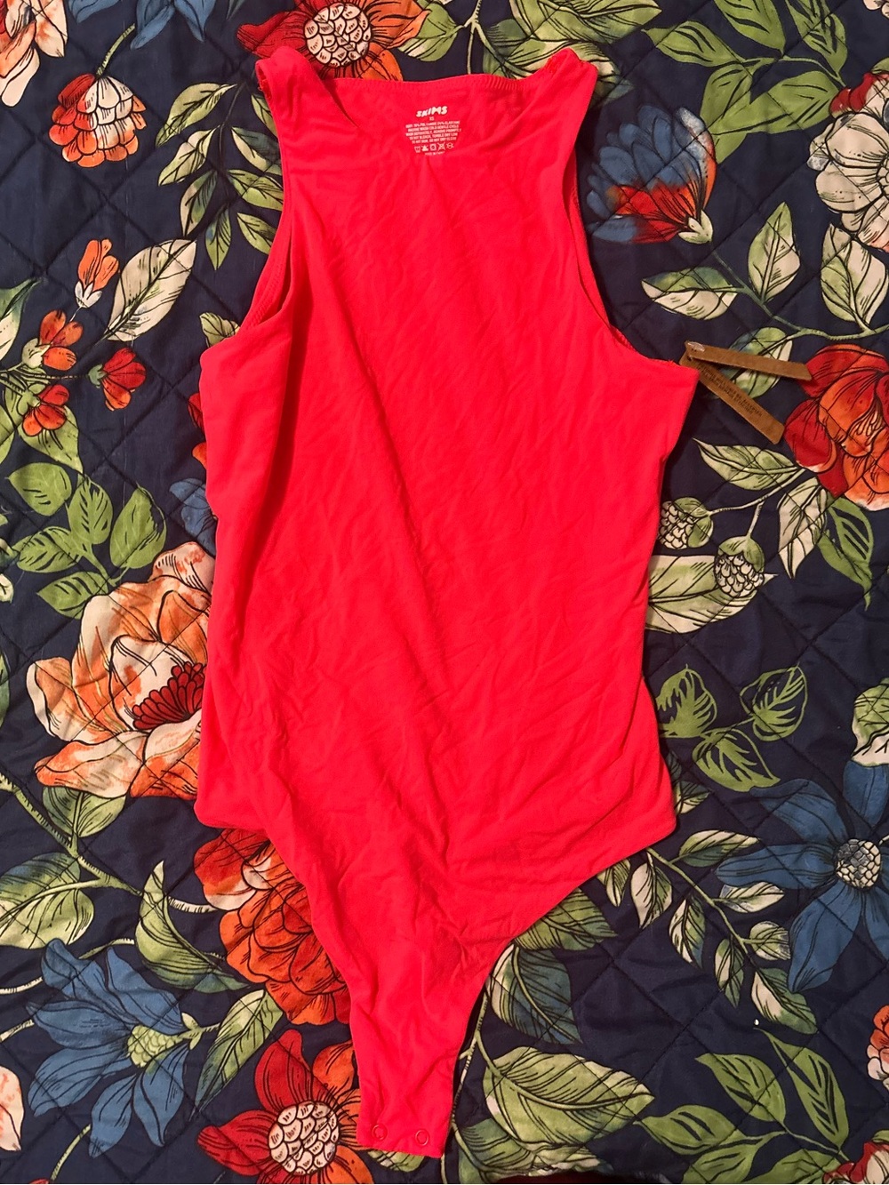 SKIMS Ultra Pink Mock Neck Bodysuit